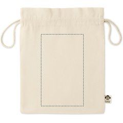 Bolsa Saco Algodón Orgánico 25x32cm | Frontal | 130 x 220