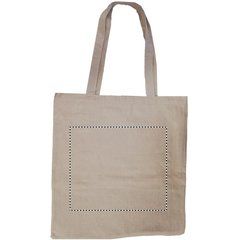 Bolsa tela en sarga de algodón con parte inferior en yute | Trasero | 300 x 260