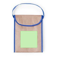 Bolsa térmica de papel resistente reciclable con detalles en color | Centrado Cara A bajo Solapa | 110 x 110