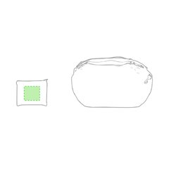 Bolso mochila plegable en ripstop con mosquetón de transporte | Plegada. Centrada | 100 x 90