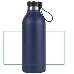 Botella 500 ml de acero reciclado con asa | Frontal | 180 x 100