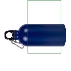 Botella 500 ml acero reciclado con mosquetón | Horizontal | 95 x 180
