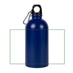 Botella 500 ml acero reciclado con mosquetón | Vertical | 180 x 95
