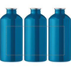 Botella acero reciclado 500 ml con mosquetón | Circunferencia | 180 x 90