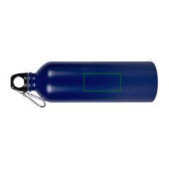 Botella de acero reciclado con mosquetón 750 ml | Horizontal | 60 x 30