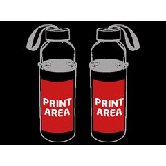 Botella de agua 500 ml con funda | Funda (Dos Caras Diferentes) | 80 x 100