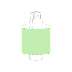Botella de agua con acabado plateado de aluminio 650 ml | Alrededor del bidón | 125 x 120