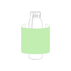 Botella de agua con acabado plateado de aluminio 650 ml | Alrededor del bidón | 165 x 120