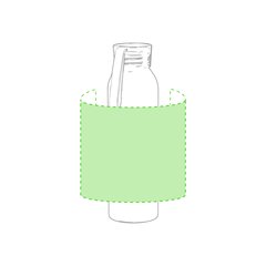 Botella de agua con acabado plateado de aluminio 650 ml | Alrededor del bidón | 180 x 120