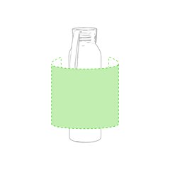 Botella de agua con acabado plateado de aluminio 650 ml | Alrededor del bidón | 200 x 120
