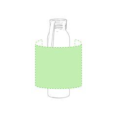 Botella de agua con acabado plateado de aluminio 650 ml | Alrededor del bidón | 220 x 120