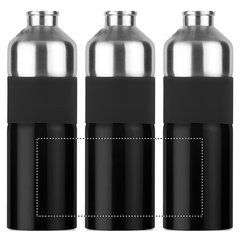 Botella de agua en acero inox. con empuñadura y mosquetón (750ml) | Circunferencia | 170 x 80