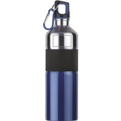 Botella de agua en acero inox. con empuñadura y mosquetón (750ml) | Frontal Superior | 40 x 25