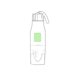 Botella de agua personalizada libre de BPA con exprimidor 700 ml  | Centrado | 30 x 40