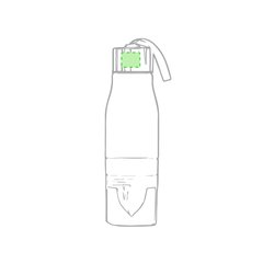 Botella de agua personalizada libre de BPA con exprimidor 700 ml  | En el tapón | 25 x 20