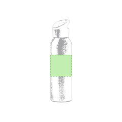 Botella Aluminio 600ml Acabado Mate | En el frente | 70 x 70