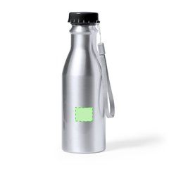 Botella Aluminio Mate con Cinta | Centrado en el frontal | 25 x 20