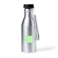 Botella Aluminio Mate con Cinta | Centrado en el frontal | 30 x 30