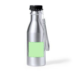 Botella Aluminio Mate con Cinta | Centrado en el frontal | 50 x 50