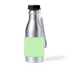 Botella Aluminio Mate con Cinta | Centrado en el frontal | 70 x 70