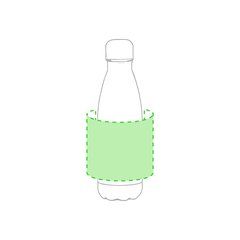 Botella blanca para sublimación en acero inoxidable (700ml) | Alrededor del bidón | 210 x 85