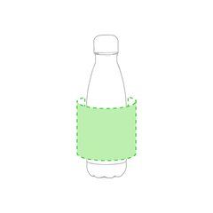 Botella blanca para sublimación en acero inoxidable (700ml) | Alrededor del bidón