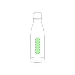 Botella blanca para sublimación en acero inoxidable (700ml) | Lateral bidón Centrado