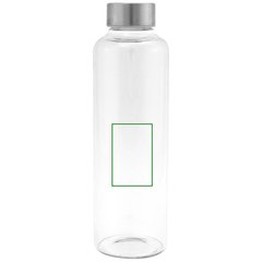 Botella Borosilicato 550ml Tapa Acero | Frontal | 35 x 55