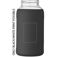 Botella de borosilicato con funda de silicona 600 ml | Lado 1 | 40 x 60