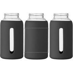 Botella de borosilicato con funda de silicona 600 ml | SIDE 1 ROUNDSCREEN | 90 x 90