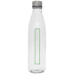 Botella Cristal 1L Tapa Acero Inox | Frontal | 20 x 150