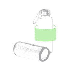 Botella de Cristal 420ml con Funda Neopreno | Alrededor del bidón | 180 x 100
