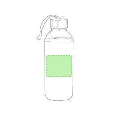 Botella de Cristal 420ml con Funda Neopreno | En la funda | 50 x 80