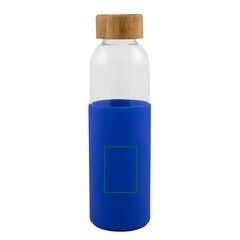 Botella Cristal 500ml Funda Silicona | Frontal | 35 x 50