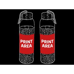 Botella de Cristal 500ml con protección de corcho | Zona 1 (Dos Caras Diferentes) | 80 x 85