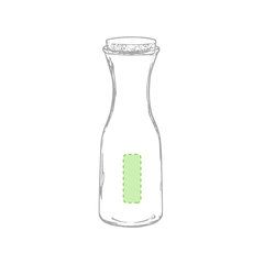 botella de cristal con cierre