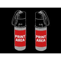 Botella Cristal con Funda 400ml | SERIGRAFIA 2 CARAS (Dos Caras Diferentes) | 60 x 100