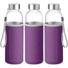 Botella de cristal con funda de neopreno (500 ml) | POUCH T1 | 170 x 115