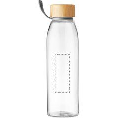 Botella Cristal Tapa Bambú 500ml | Trasero | 30 x 80