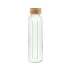 Botella Cristal y Tapón Bambú 500ml | Frontal | 20 x 150