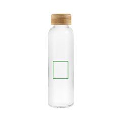 Botella Cristal y Tapón Bambú 500ml | Frontal