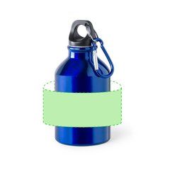Botella deportiva personalizada de aluminio con mosquetón (330 ml) | Alrededor del bidón | 100 x 50