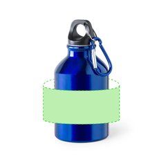 Botella deportiva personalizada de aluminio con mosquetón (330 ml) | Alrededor del bidón | 200 x 50