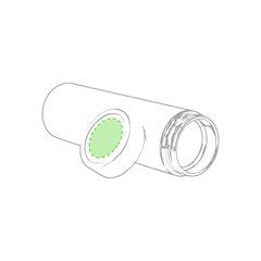 Botella ecológica en acero inoxidable y bambú 500ml | Tapón Centrado | 40 x 40