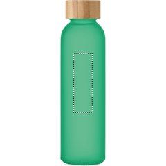 Botella Esmerilada con Bambú 500ml | Frontal | 25 x 80