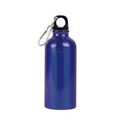Botella con Mosquetón 500ml Aluminio | Vertical | 20 x 110