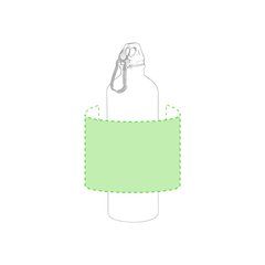 Botella personalizada de aluminio con mosquetón (800ml) | Alrededor del bidón | 100 x 100