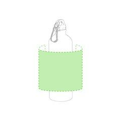 Botella personalizada de aluminio con mosquetón (800ml) | Alrededor del bidón | 125 x 120