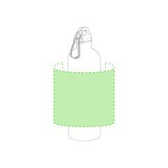 Botella personalizada de aluminio con mosquetón (800ml) | Alrededor del bidón | 165 x 120