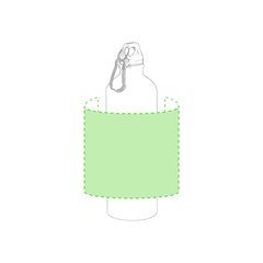 Botella personalizada de aluminio con mosquetón (800ml) | Alrededor del bidón | 180 x 120